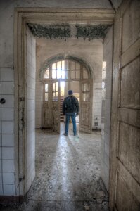 Man standing hospital