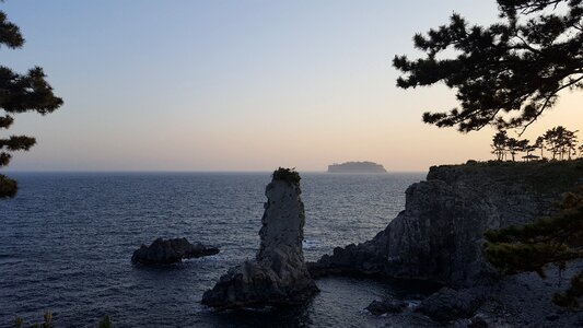 Jeju island sunset jeju island beach photo