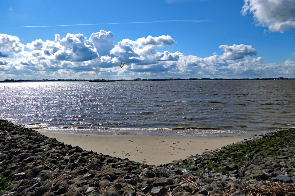Elbe beach waters nature