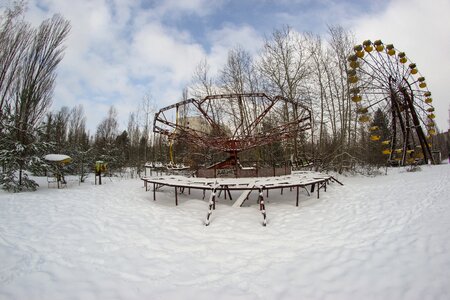 Snow theme park fairground