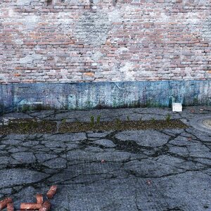 Old cement concrete floor
