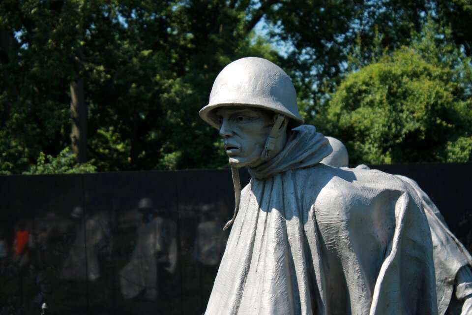 Adult korean war memorial soldiers