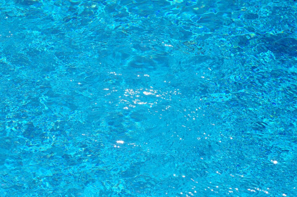 Swimming pool water blue
