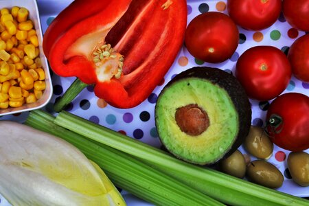 Colorful eating vegetable