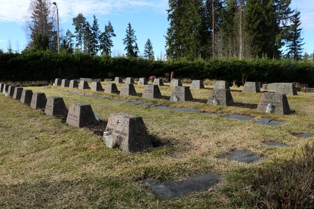 Tombstone lawn military cemetery
