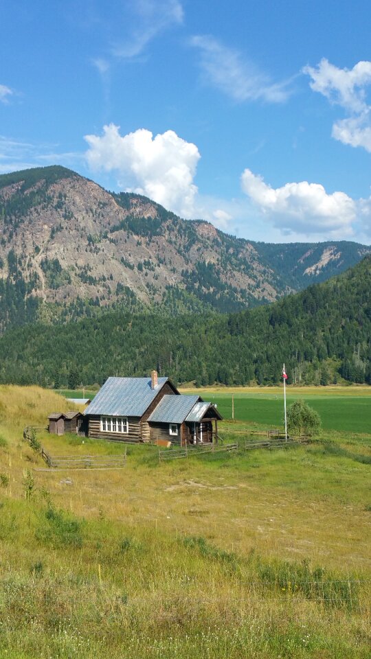 Panoramic grass farm