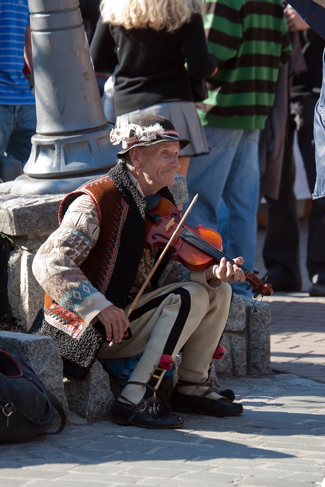 Music poland street scene