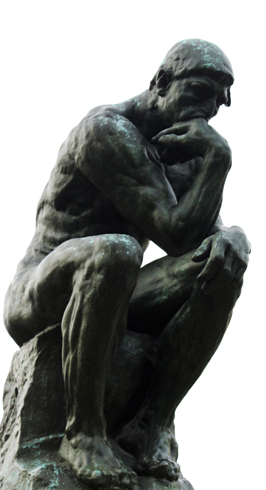Sitting thinking statue