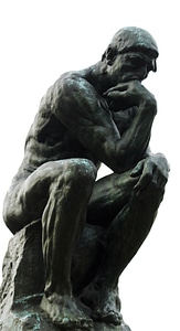 Sitting thinking statue