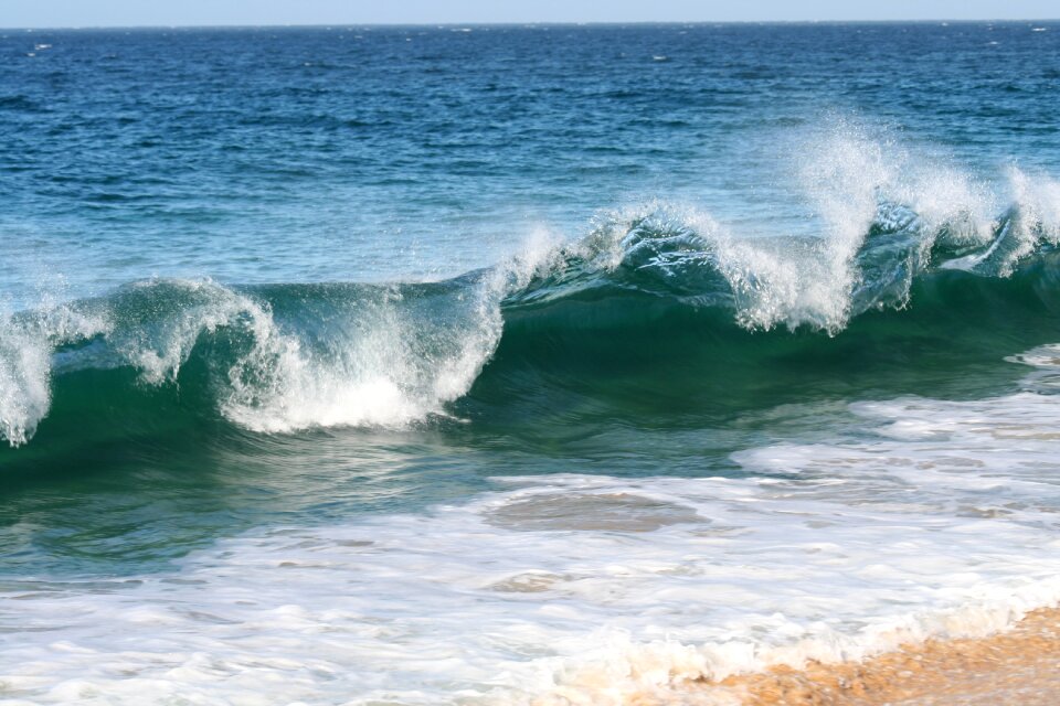 Sea spray seashore