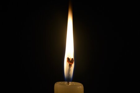 Light of a candle flame bright photo
