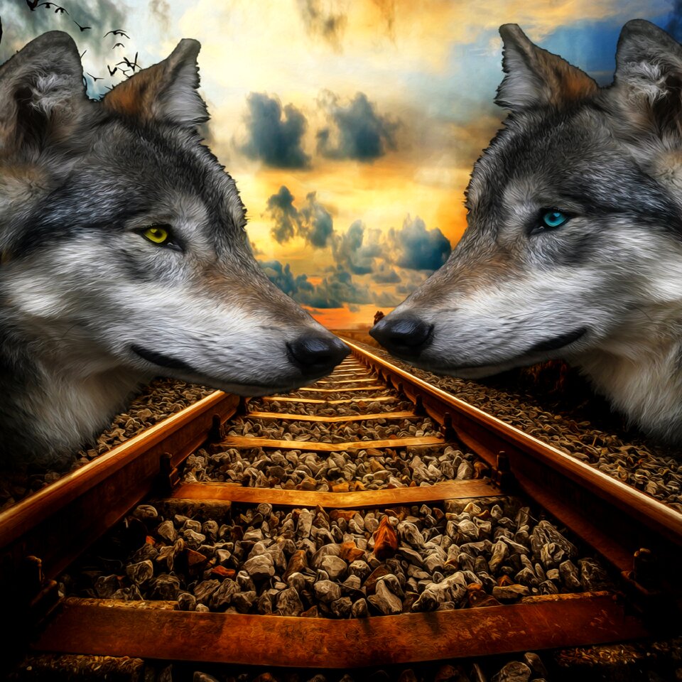 Animal landscape sky