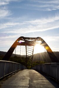 Dusk bridge construction abendstimmung