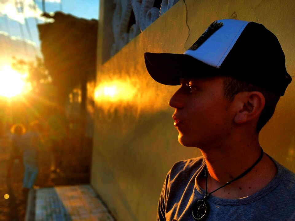 Outdoors light portrait
