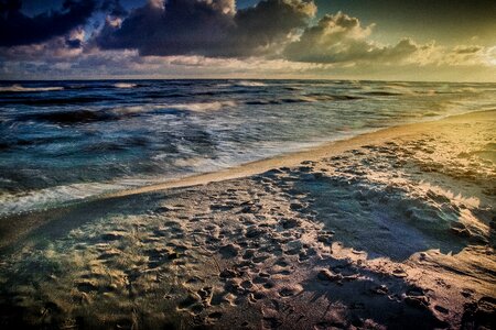Twilight sand clouds photo