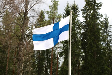 Outdoors finnish flag of finland