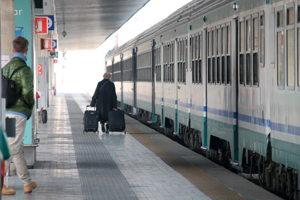 Railway people departure photo