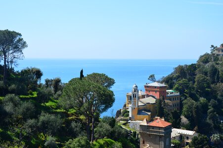 Sea panorama port photo