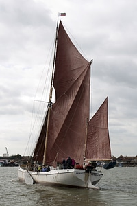 Thames coal barge full sail photo