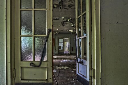 Window abandoned building photo