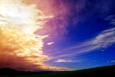 Thunderstorm covered sun