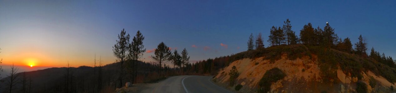 Sky panorama sunset