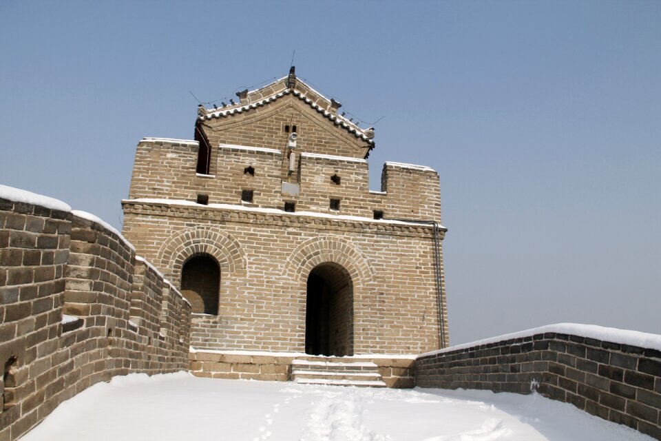 The great wall the user-le snow after the great wall of china photo