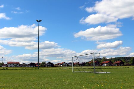 Field sky football pitch