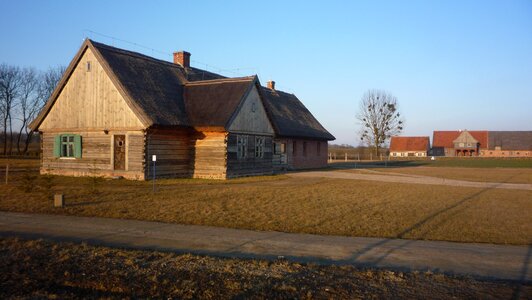 Wooden house ethnography olenderski ethnographic park photo