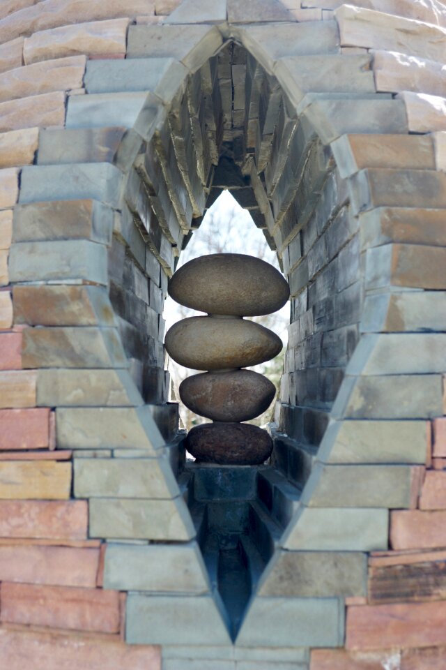 Stone brick wall