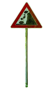 Traffic sign warning sign