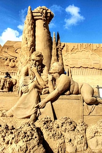 Sand sculpture statue sculpture