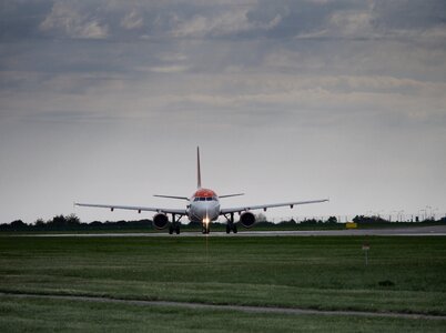 Airport sky before the start of