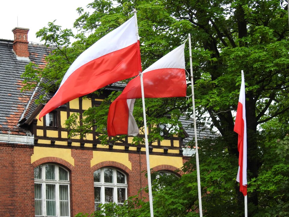 Building city polish flag