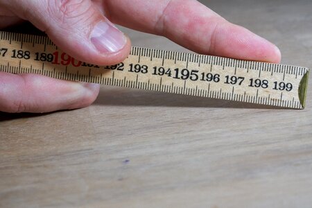 Mass centimeters tape measure photo