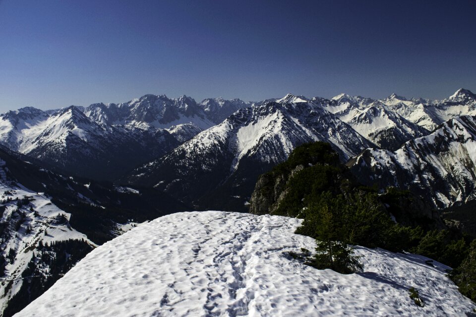 Snow the peaks height