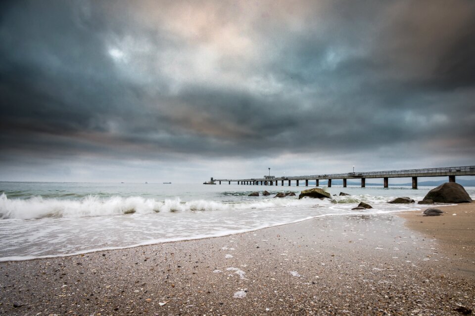 Horizontal plane sea nature photo