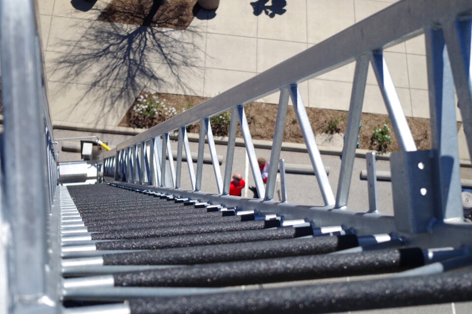 Step climb railing