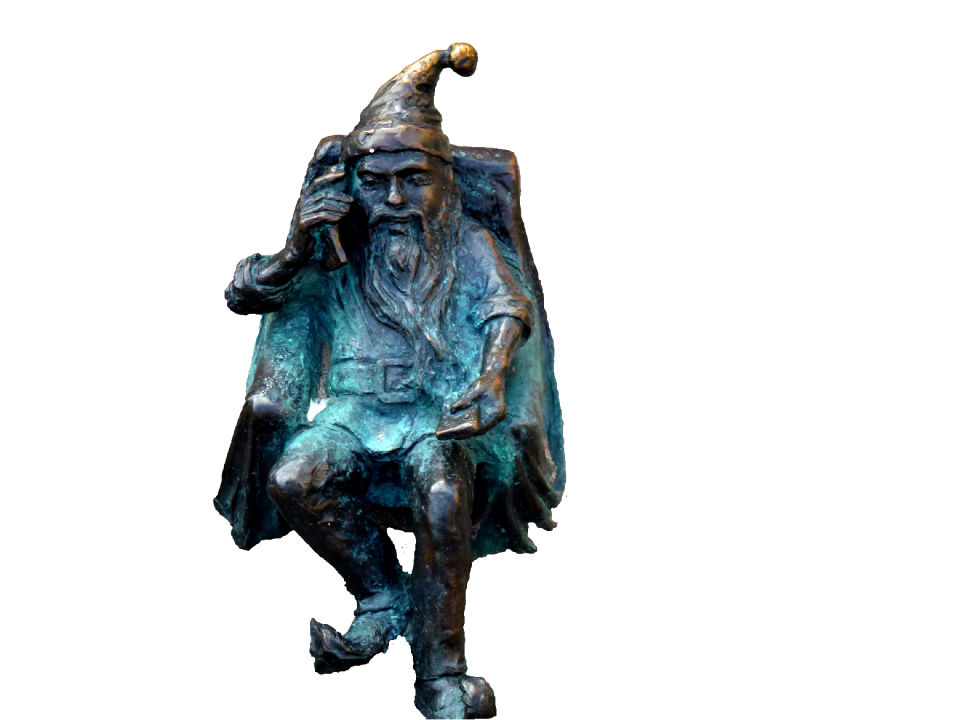 Gnome statue bronze tourism