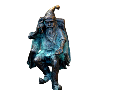 Gnome statue bronze tourism