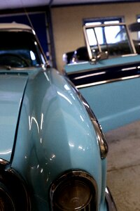 Old vintage american car indoors