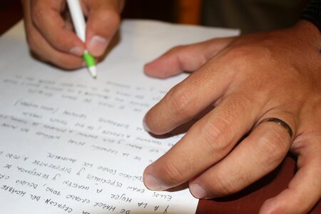 Writing business hand photo