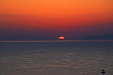 Dusk sea evening photo