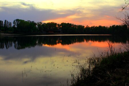 Water nature sunset photo