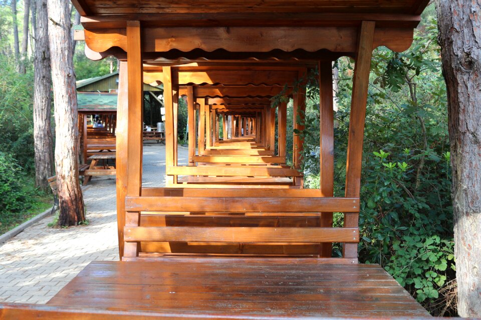 Wood architecture outdoor