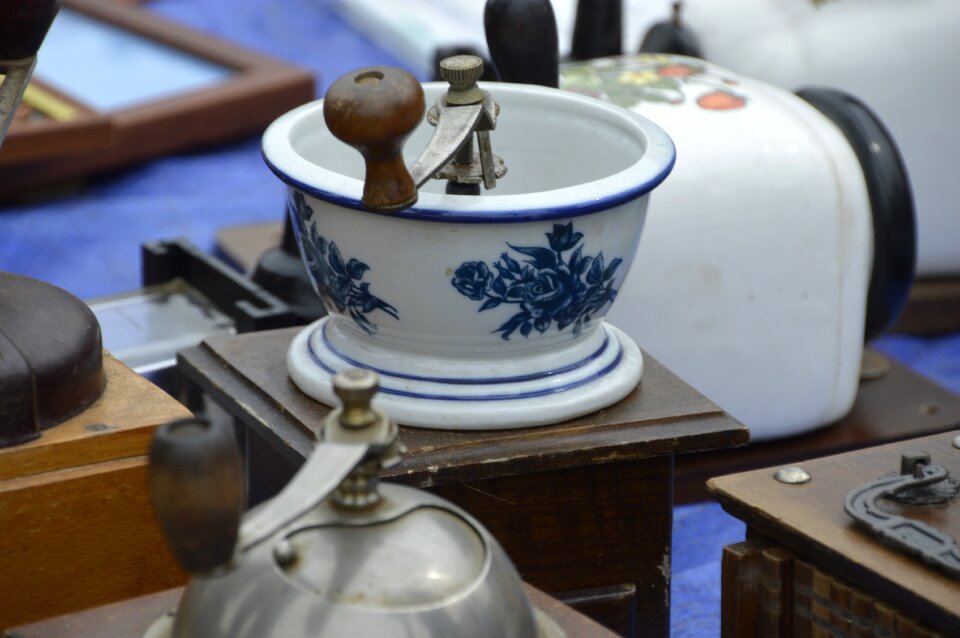 Flea market empty attic coffee grinder