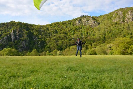 Leisure sports free flight paragliding photo