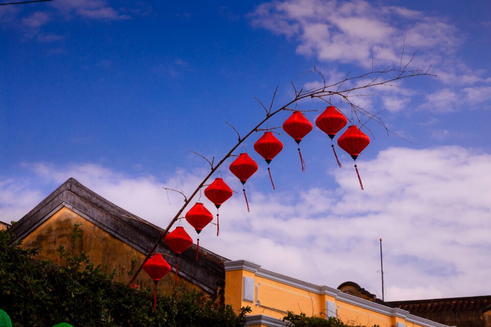 The lantern vietnam town photo