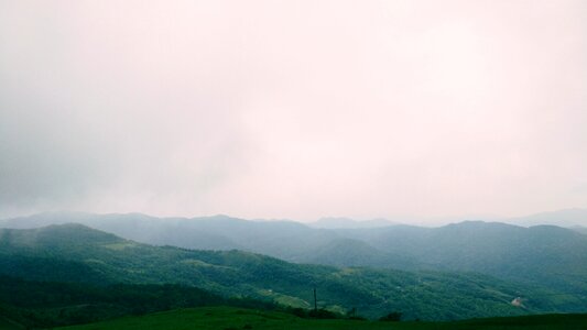Sky landscape fog