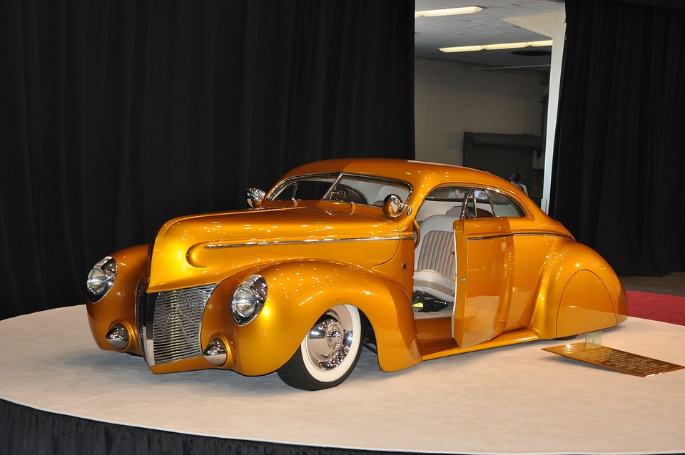 Mercury 1940 orange hot rod